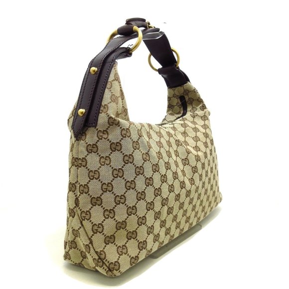 Gucci | Bags | Gucci Handbag Pattern Tan Gg Horsebit Jacquard | Poshmark
